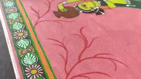 Artist Makes Detailed Indian Traditional Painting Depicting Folktales