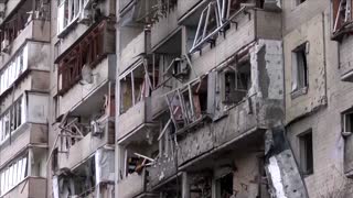 Residential building wrecked after Russian missile