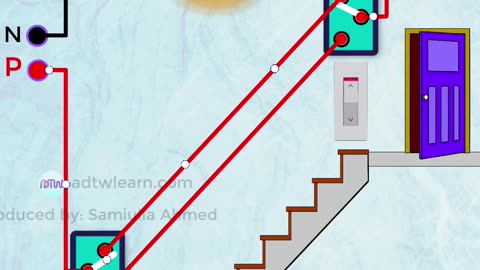 Staircase Wiring Connection Diagram - Two way switch connection #shorts