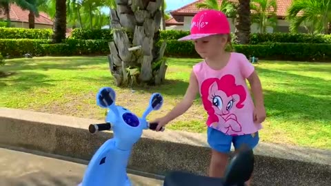 Mili and Stacy Pretend Play with Ride On Cars Toy new complete video