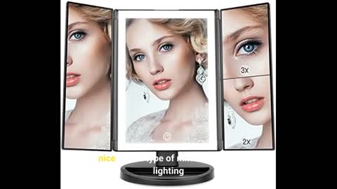 WEILY Makeup Mirror with 21 LED Lights Two-Overview