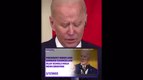 Nord Stream pipeline suffers three explosions and is shut down This is Joe Biden in February 2022