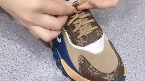 Trending video tie a shoes