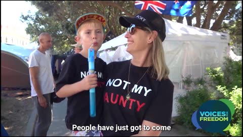 Peaceful Protest in Wellington - Meet Leonie talking stress