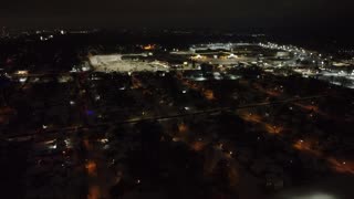 Night Drone Flight After The Snowstorm