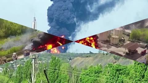 Oil depot in Makeyevka is on fire after being shelled by artillery of the Armed Forces of Ukraine