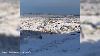 Winter storm blankets Denver in snow