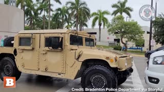 Florida National Guard Sets Up Flood Barrier Around Hospital in Preparation for Idalia