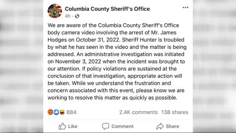 Bodycam video shows Columbia County deputy mistake cane for firearm, arrest visually-impaired man