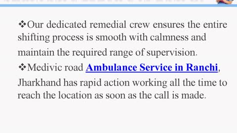 Low Cost Ambulance Service in Ranchi and Dhanbad by Medivic