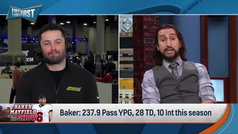 Baker Mayfield predicts Super Bowl, squashes beef, talks Bucs playoff run NFL FIRST THINGS FIRST
