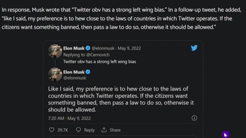 Elon Musk Calls Out Twitter's Bias