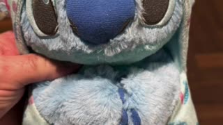 Disney Parks Baby Stitch in a Hoodie Pouch Blanket Plush Doll #shorts