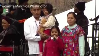 Women's March Washington: Little Girl 'Sophie Cruz' tells children not to be afraid