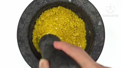 Making GOLD Face mask.Oddly satisfying mask making video