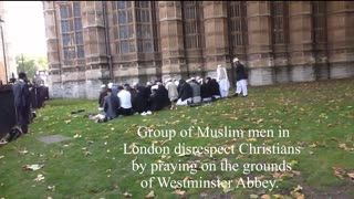 Muslim men in London disrespect Christians