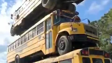 How Many School Buses Con We Stck?