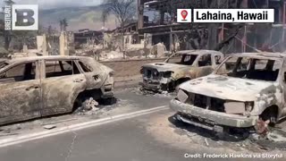 "Gut-Wrenching": Burned-Out Cars Line Streets as Residents Survey the Ruins of Lahaina, Hawaii