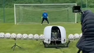 Football traingin for goalkeeper . improve skills and drilling your own skills f