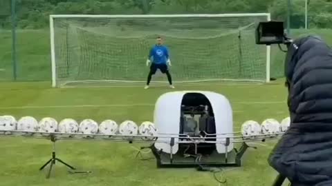 Football traingin for goalkeeper . improve skills and drilling your own skills f
