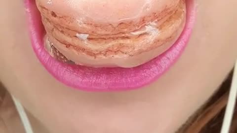 ASMR Crunchy Macaron Close Up Mouth Eating Sounds #rumble