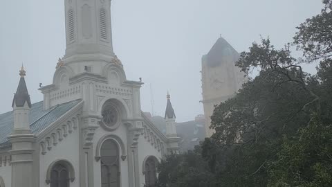 Savannah Georgia church bells in the morning
