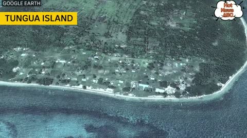 1/19/2022 Aerial surveillance photos show the extent of destruction across the Tonga islands