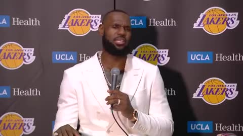 LeBron Was Asked About His ICONIC White Suit 😂