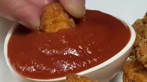 Chicken Popcorn with Ketchup ASMR Cooking