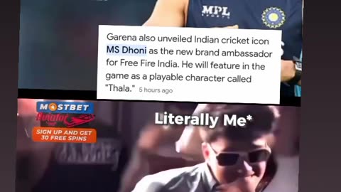 Mahendra Singh Dhoni is the ambassador of garena free fire #status #free fire