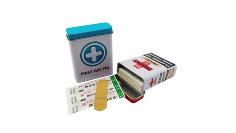 Hinged lid medical tin box for bandages packaging | Color Can