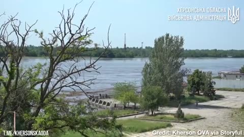 WHO DID IT? Ukrainians Evacuated from Kherson After Flood from Major Dam Breach