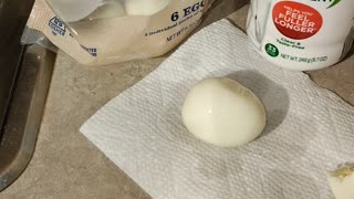 Eating Kroger Hard Cooked Peeled Eggs, Dbn, MI, 9/5/23