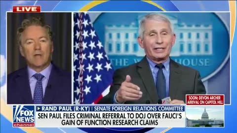 Senator Rand Paul BLASTS Fauci, Makes Criminal Referral For the Justice Department