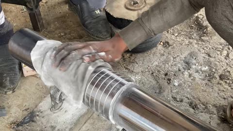 Excavator Hydraulic Polishing #caterpillar #hydraulic #ytshorts #shortsvideo