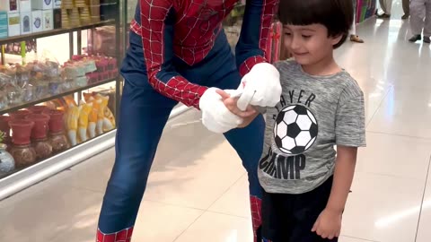 My son with Pakistani Spider-Man
