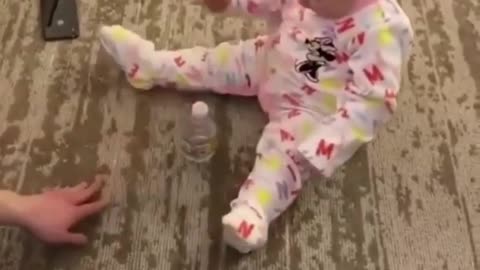 child playing with liter