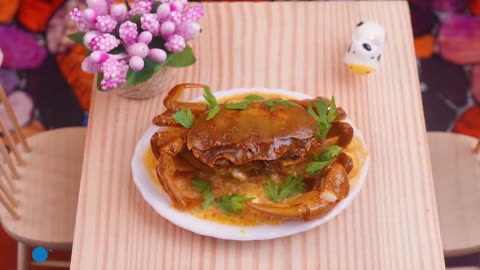 Tasty Miniature Chilli Crab Recipe - ASMR Cooking Mini Food