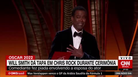 Will Smith dá tapa em Chris Rock durante cerimônia do Oscar