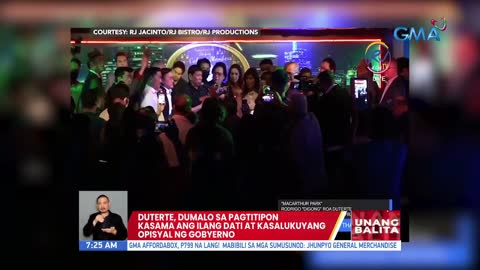 Duterte, dumalo sa pagtitipon kasama ang ilang dati at kasalukuyang opisyal ng gobyerno _ UB_2