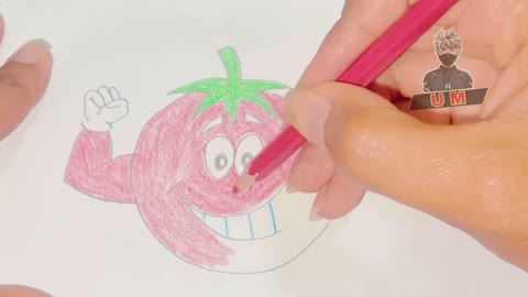 How to draw tomato hero🍅 tomato painting