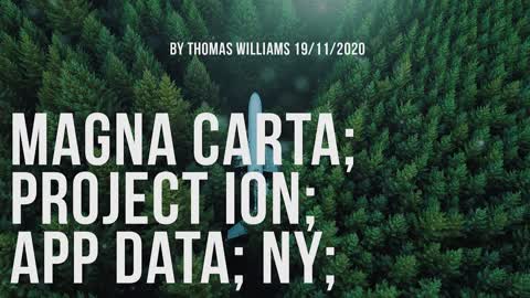 Magna carta; Project Ion; App data; NY;