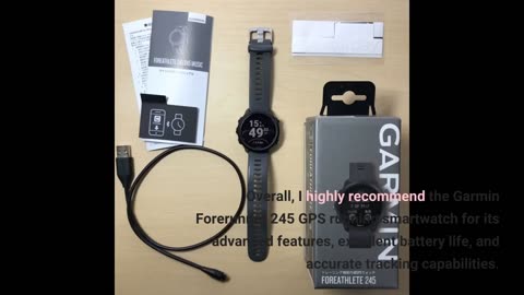 Real Feedback: Garmin Forerunner 245, GPS Running Smartwatch with Advanced Dynamics, Slate Gray...