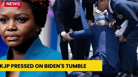 Karine Jean-Pierre Shrugs Off Biden's Stage Tumble