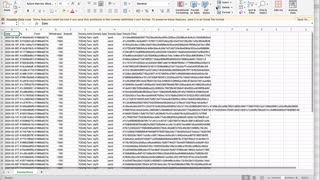 Snapshot of financial records inside a micropayment node with CSV download