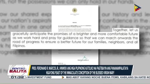 Pres. Ferdinand R. Marcos Jr., hinimok ang mga Pilipinong Katoliko na pagtibayin pa ang