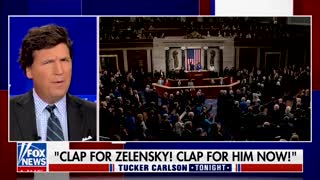 Tucker Compares Clips Of Dictatorships To House Clapping In Unison For Zelensky