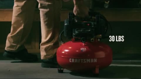 CRAFTSMAN Air Compressor, 6 gallon, Pancake, Oil-Free with 13 Piece Accessory Kit