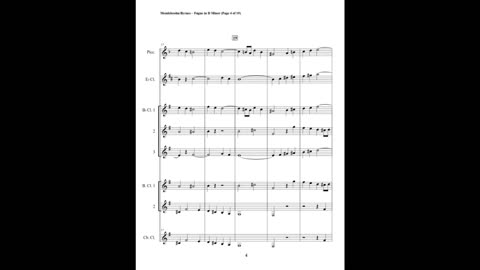 Felix Mendelssohn – Prelude in D Minor, Op. 37 (Clarinet Septet + Piccolo)