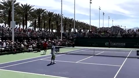 Carlos alcaraz and Tiafoe hit the practice courts in Indian Wells 🌴 #TennisParadise